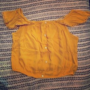 Mustard crop top